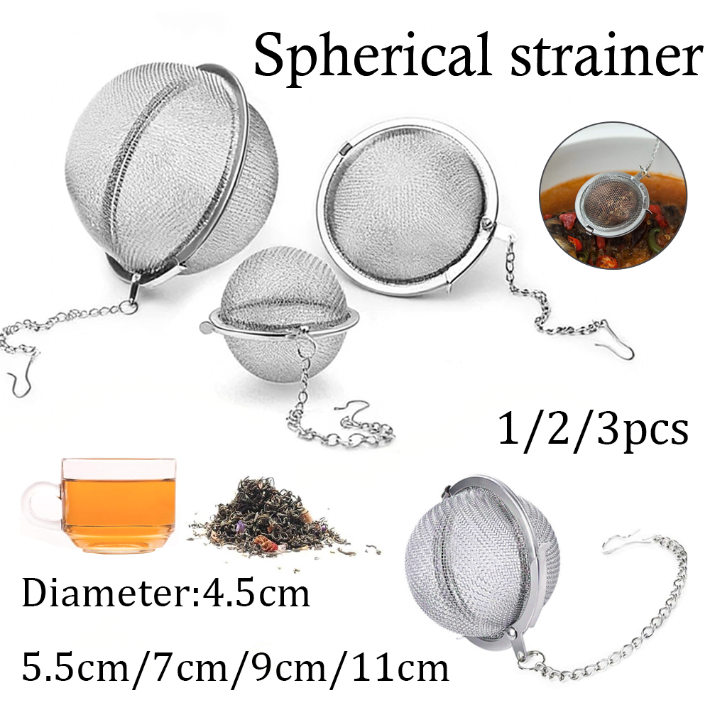 Loose Leaf Tea Infuser - 1-5개입 차 여과기 스테인리스 스틸 메쉬