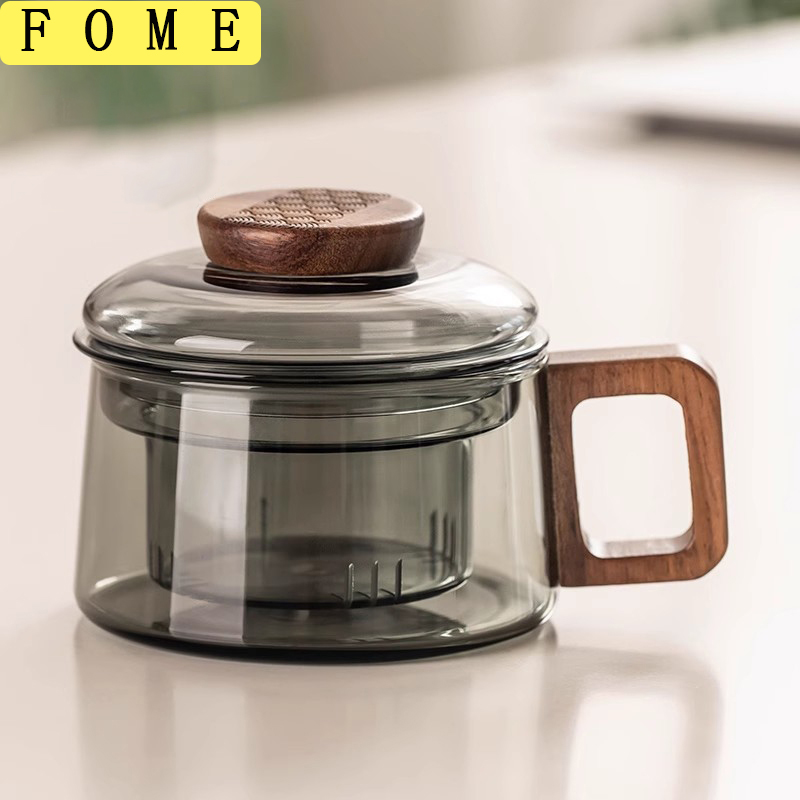 느슨한 잎 차 나무 손잡이 피는 차 기관총 필터 머그  - Loose Leaf Tea Infuser 리뷰 및 가격